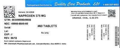 image of label - naproxen 375mg glenmark